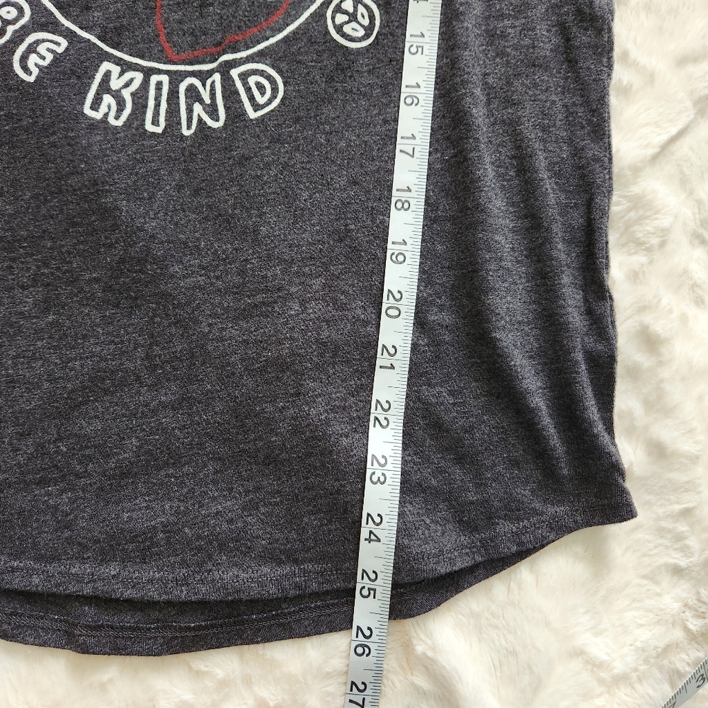 Lucky Brand "Love Our Planet", "Be Kind" Soft Gray Tee T-shirt, Size Small - Picture 7 of 7